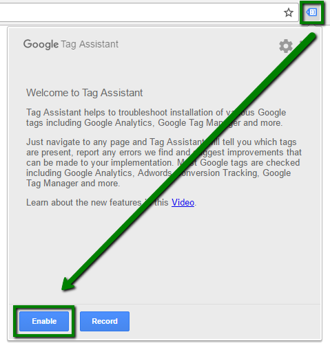 Google Tag Assistant aktivieren