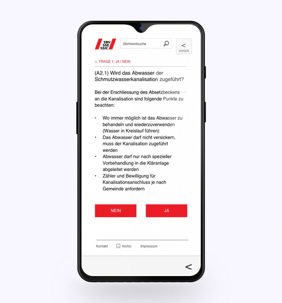 Smartphone mit einer Detailseite des Quiz