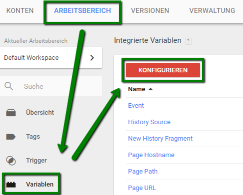 Variable konfigurieren